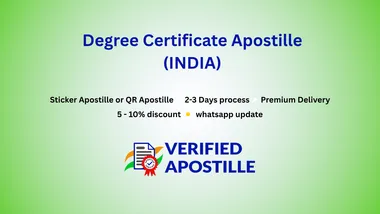 Degree Certificate Apostille (Sticker or e-Apostille QR) MEA apostille for Indian degree certificates (Sticker or e-Apostille QR)