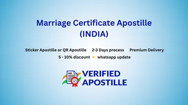 Marriage Certificate Apostille (Sticker or e-Apostille QR) MEA apostille for Indian marriage certificates (Sticker or e-Apostille QR)