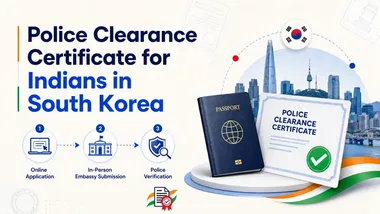 Police Clearance Certificate for Indians in South Korea Police Clearance Certificate application process for Indians living in South Korea, including online application, Embassy submission and police verification.