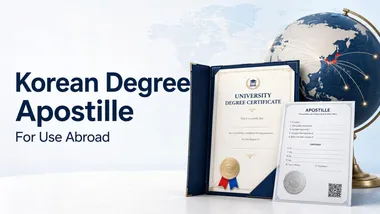 Korean-issued degree certificate apostille for use abroad