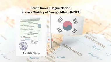 South Korea MOFA apostille stamp for Hague Convention documents
